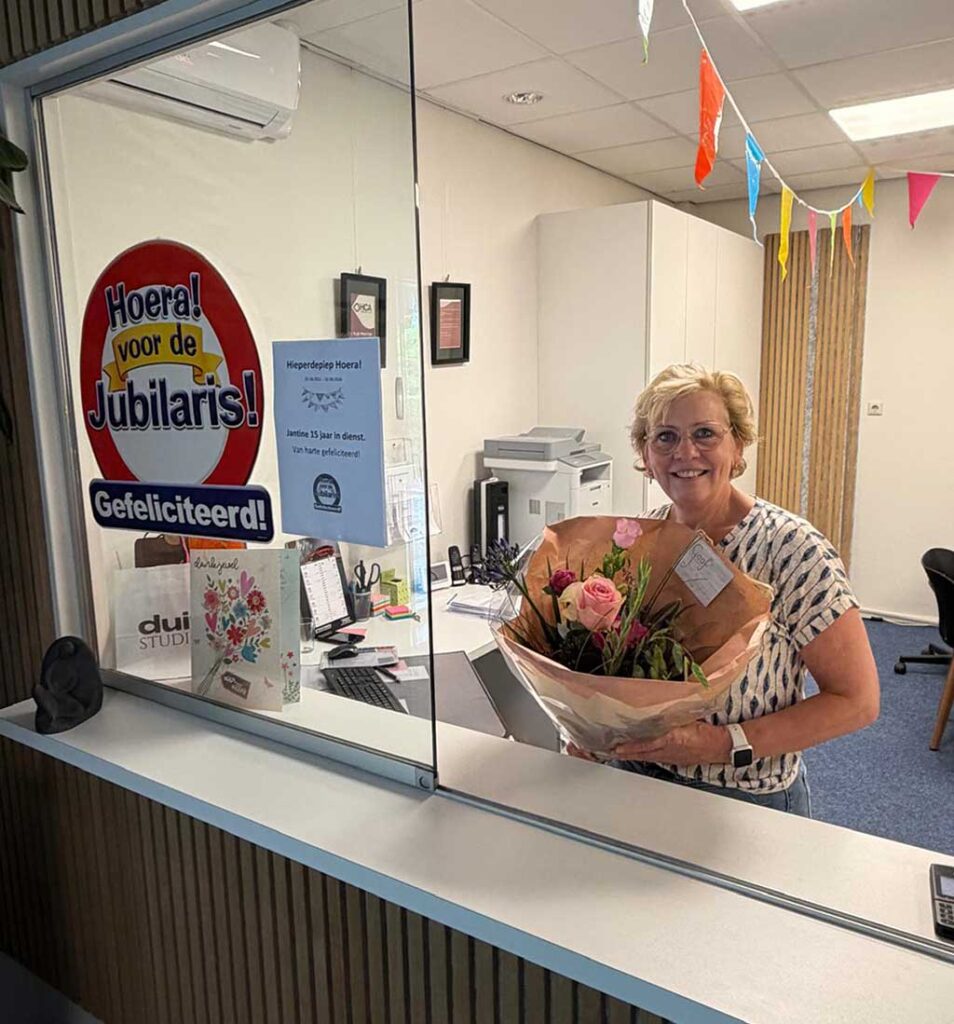 Jantine ten Dolle 15 jaar in dienst jubileum